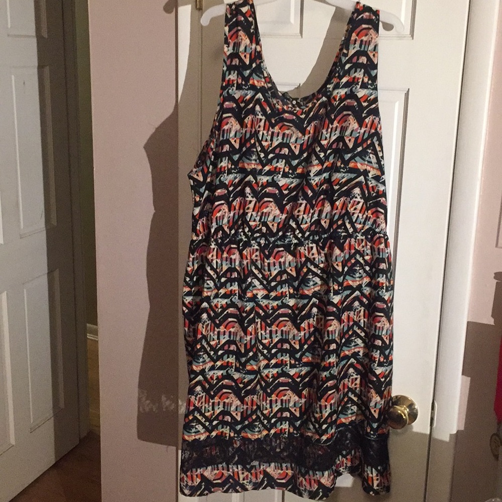 Indulge Multicolored Lace Accent Dress